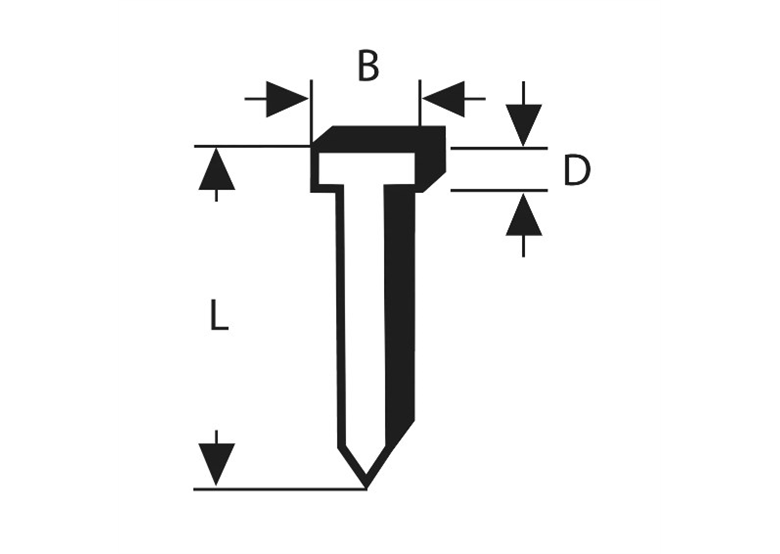 Hřebík, typ 47 1,8 x 1,27 x 19 mm Bosch 1609200377