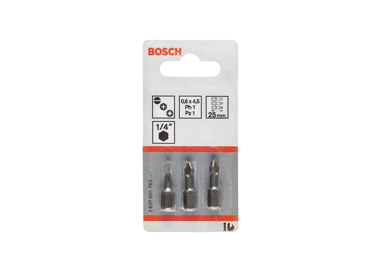 3dílná sada šroubovacích bitů Extra Hart (PZ) PZ1, PZ2, PZ3, 25 mm Bosch 2607001753