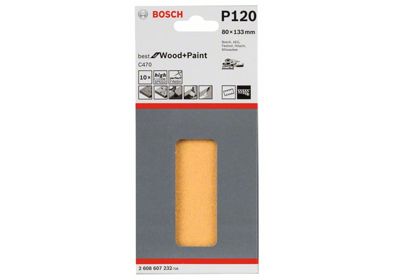 Brusný papír C470, balení po 10 kusech. Bosch 2608607232