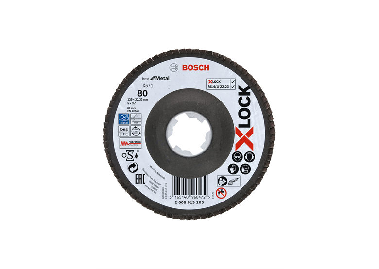 Lamelový brusný kotouč 125mm G80 Bosch 2608619203