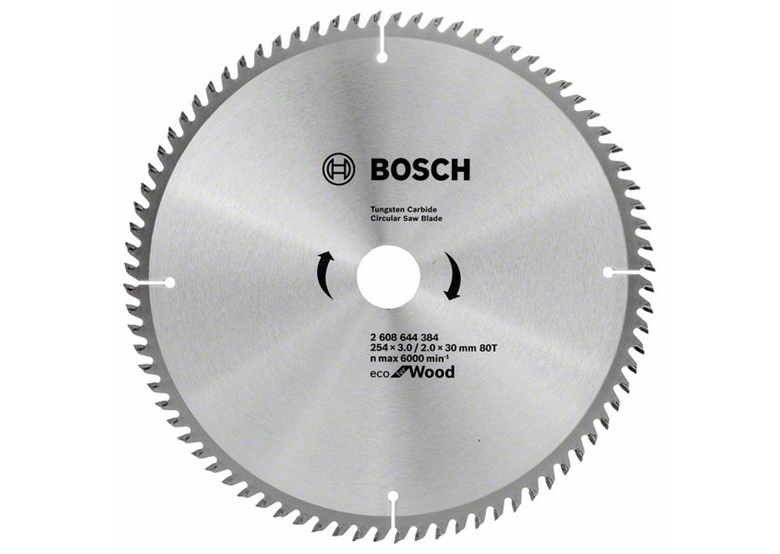 Ozubená pila na dřevo ECO Optiline 254x30mm Z80 Bosch 2608644384