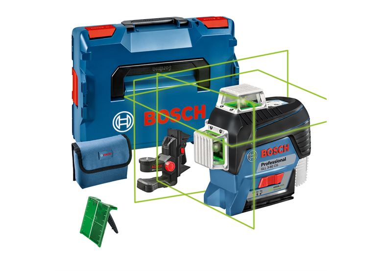 Čárový laser Bosch GLL 3-80 CG solo + BM1 + LBOXX