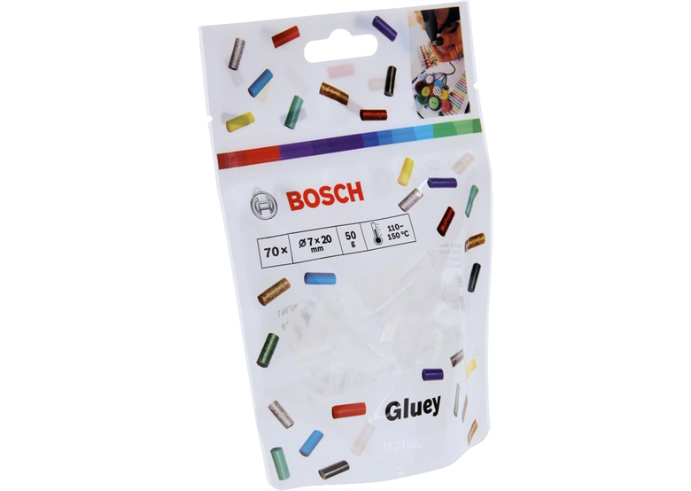 Průhledné tavné lepidlo 70ks. Bosch Gluey