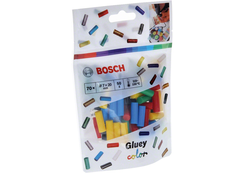 Barevné tavné lepidlo 70ks. Bosch Gluey