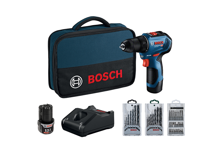 Vrtačka/šroubovák s příslušenstvím Bosch GSR 12V-30