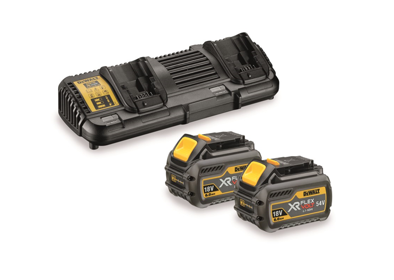 Nabíječka a akumulátor 54/18V 2,0/6,0Ah DeWalt FLEXVOLT DCB132T2