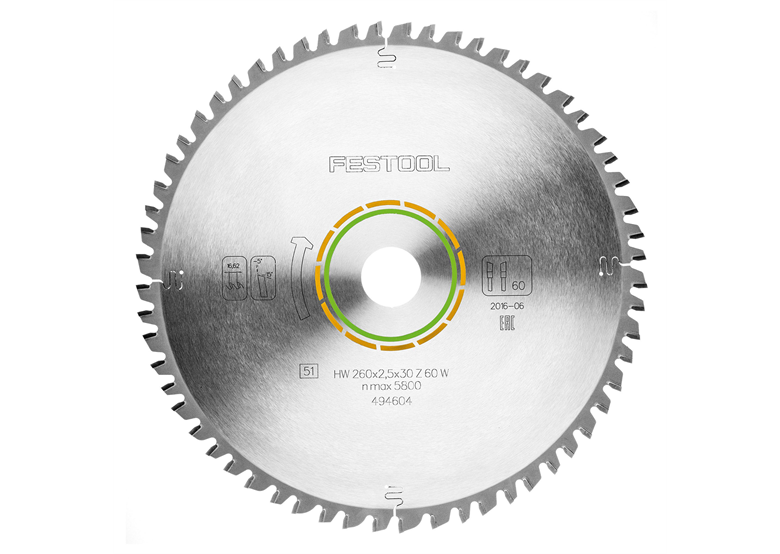 Univerzální pilový kotouč Festool 260X2,5X30 W60