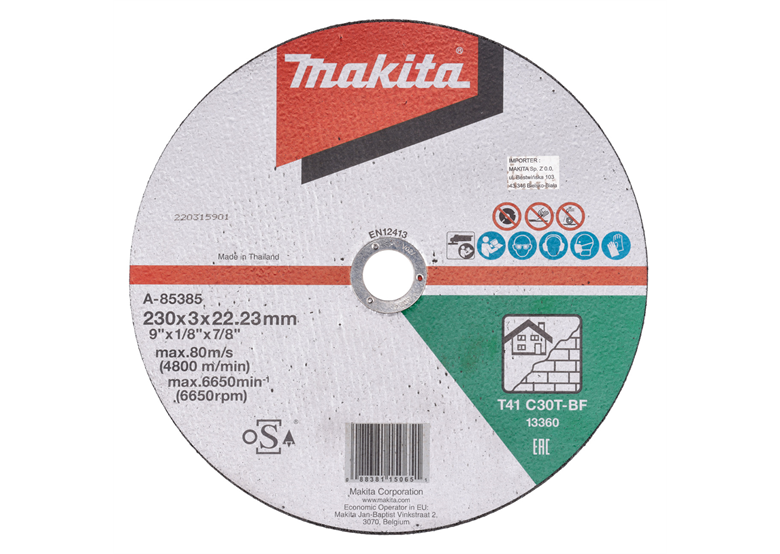 Řezný kotouč 230x3x22 mm Makita A-85385