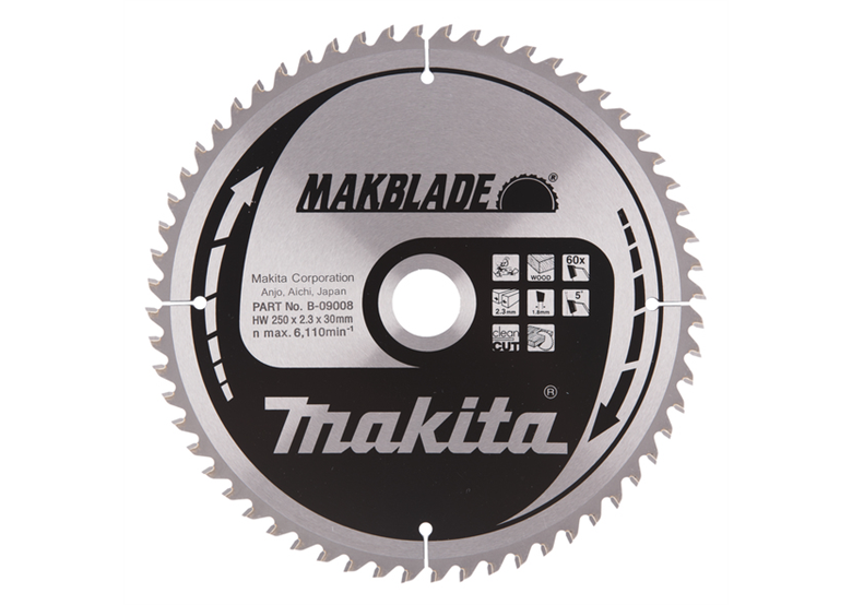 Řezací kotouč MAKBLADE MSM25060G 250x30mm T60 Makita B-09008