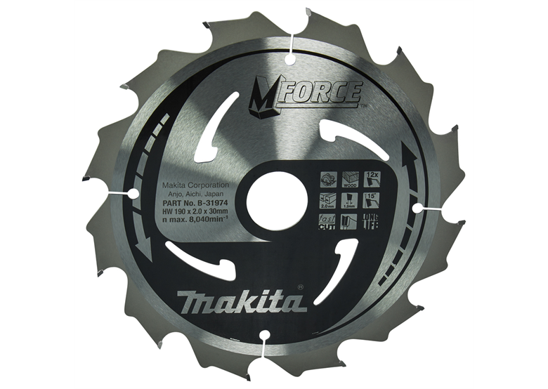 Řezný kotouč na dřevo M-Force 190x30 mm Makita B-31974