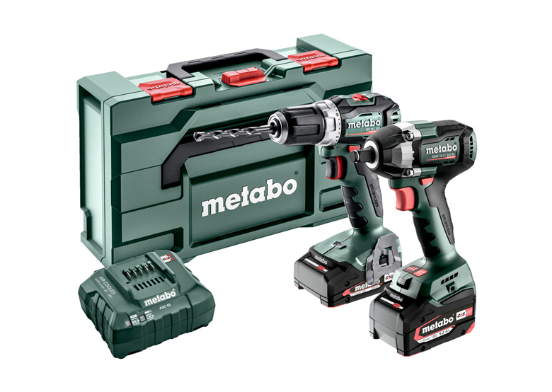 Sada akumulátorového nářadí Metabo BS 18 L BL/SSW 18 LT 300 BL