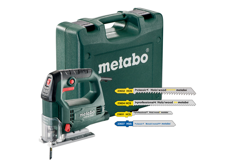 Přímočará pila se sadou 20 pilových listů Metabo STEB 65 Quick Set