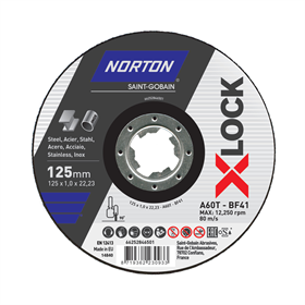 Řezný kotouč Norton A60T-125x1.0x22.23-T41 NOR-XLock