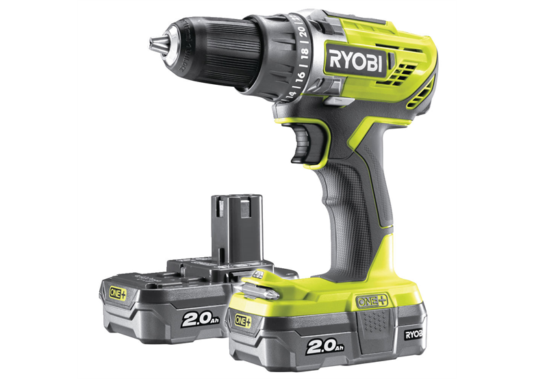 Aku vrtačka/šroubovák Ryobi ONE+ ONE+ R18DD3-220S 2x2,0Ah