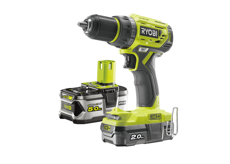 Aku vrtačka/šroubovák Ryobi ONE+ R18DD7-252S 1x2,0Ah, 1x5,0Ah