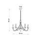 Chandelier MINERWA 5 white Sollux Lighting Crimson