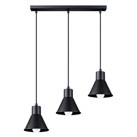 Pendant lamp TALEJA 3 black [E27] Sollux Lighting Crimson