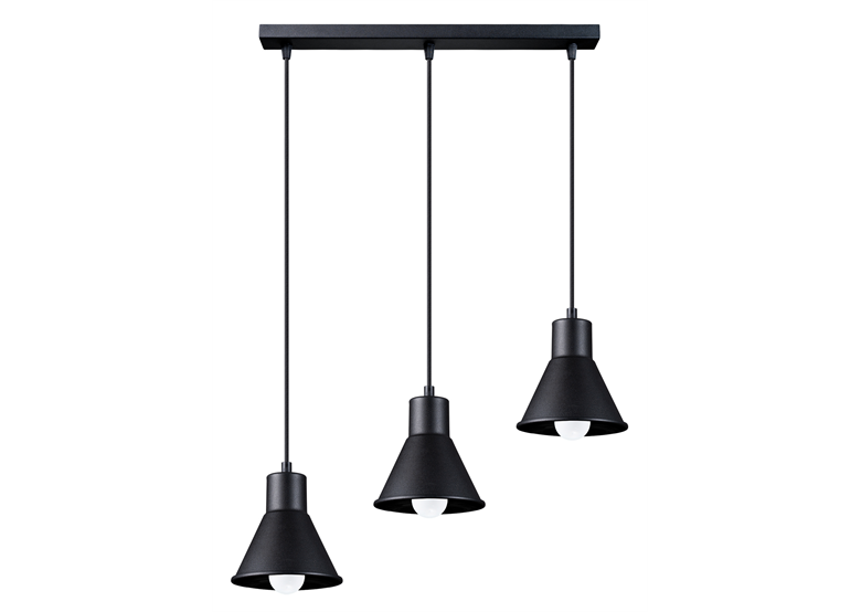 Pendant lamp TALEJA 3 black [E27] Sollux Lighting Crimson