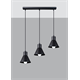 Pendant lamp TALEJA 3 black [E27] Sollux Lighting Crimson