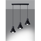 Pendant lamp TALEJA 3 black [E27] Sollux Lighting Crimson