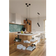 Pendant lamp TALEJA 3 black [E27] Sollux Lighting Crimson