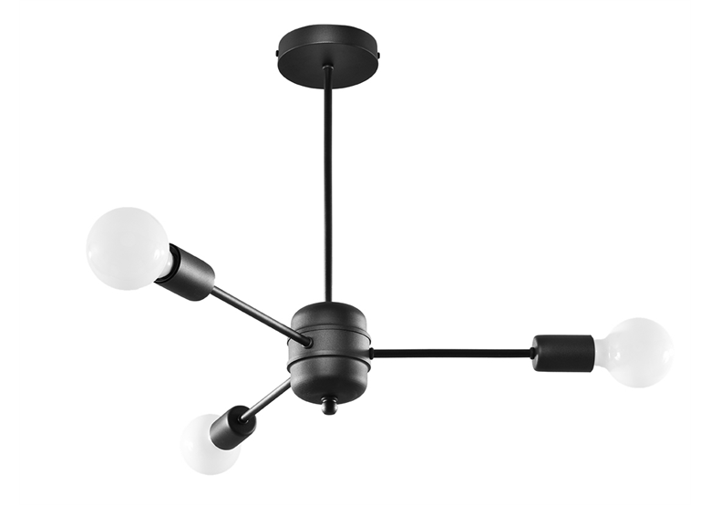 Chandelier LANGO 3 black Sollux Lighting Crimson