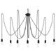 Chandelier EDISON 7 black Sollux Lighting Nickel