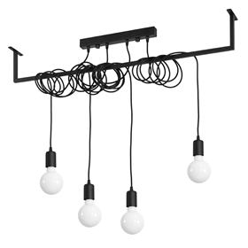 Chandelier SALAMANCA 4 black Sollux Lighting Nickel