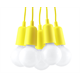 Pendant lamp DIEGO 5 yellow Sollux Lighting Nickel