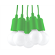 Pendant lamp DIEGO 5 green Sollux Lighting Nickel