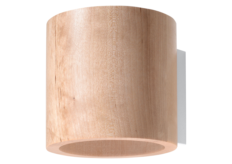 Wall lamp ORBIS natural wood Sollux Lighting Peach Puff