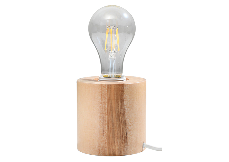 Table lamp SALGADO wood Sollux Lighting Peach Puff