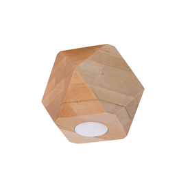 Ceiling lamp WOODY 1 natural wood Sollux Lighting Peach Puff