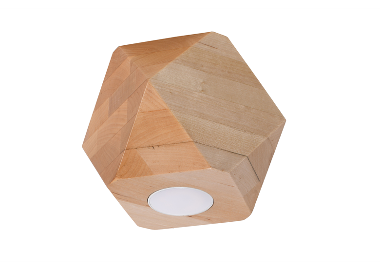 Ceiling lamp WOODY 1 natural wood Sollux Lighting Peach Puff