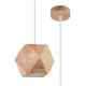 Pendant lamp WOODY natural wood Sollux Lighting Peach Puff