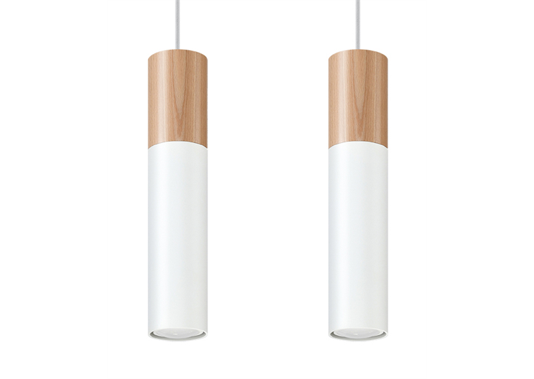 Pendant lamp PABLO 2 white Sollux Lighting Peach Puff