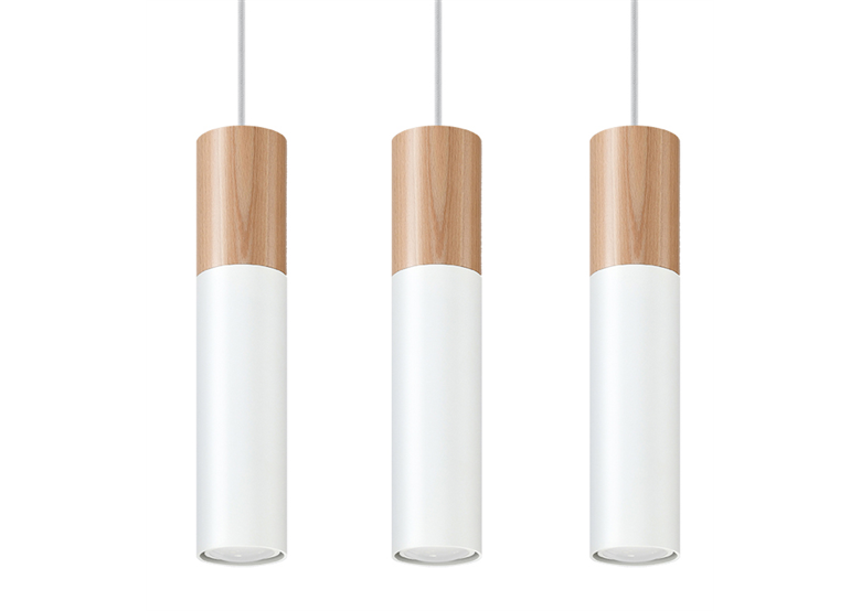 Pendant lamp PABLO 3 white Sollux Lighting Peach Puff