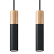 Pendant lamp PABLO 2 black Sollux Lighting Peach Puff