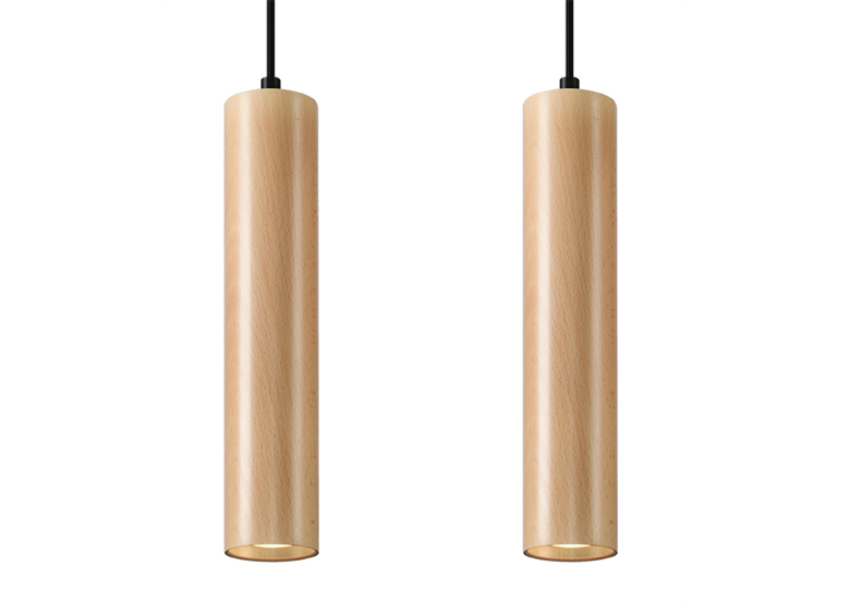 Pendant lamp LINO 2 wood Sollux Lighting Peach Puff