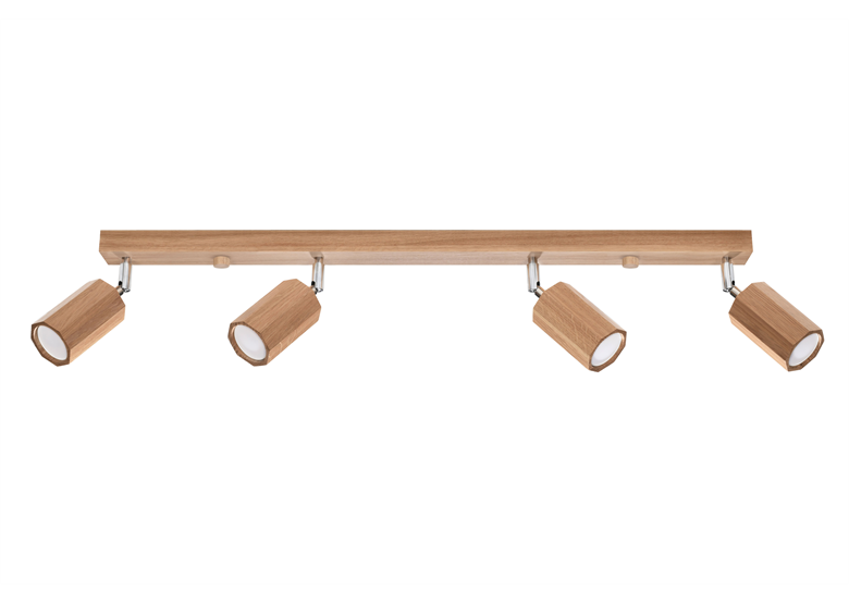 Ceiling lamp ZEKE 4 oak Sollux Lighting Peach Puff