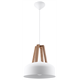 Pendant lamp CASCO white/natural wood Sollux Lighting Peach Puff