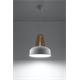 Pendant lamp CASCO white/natural wood Sollux Lighting Peach Puff