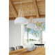 Pendant lamp CASCO white/natural wood Sollux Lighting Peach Puff