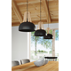 Pendant lamp CASCO black/natural wood Sollux Lighting Peach Puff