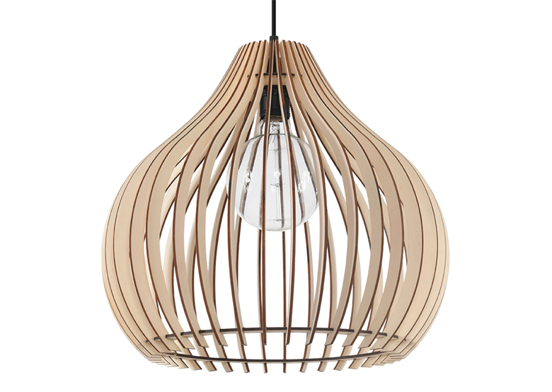 Pendant lamp APRILLA wood Sollux Lighting Peach Puff