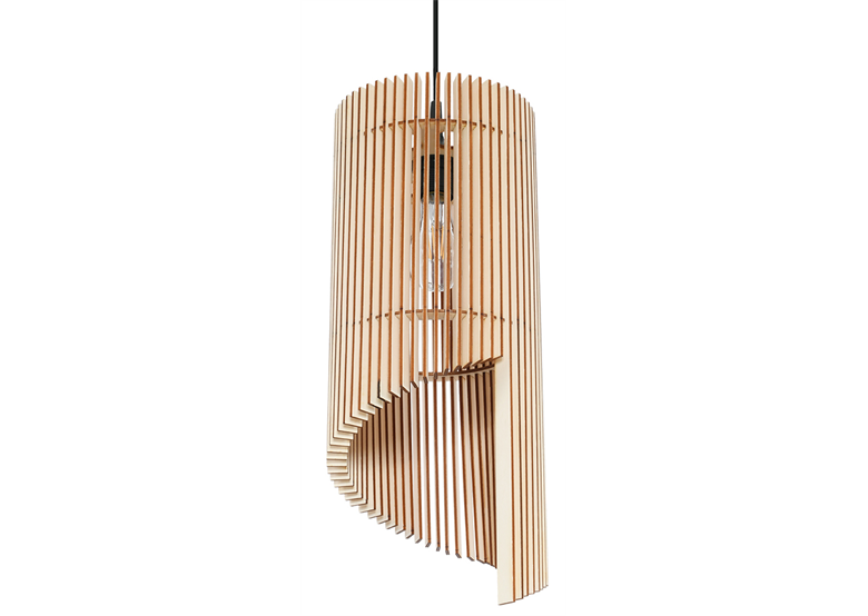 Pendant lamp ALEXIA wood Sollux Lighting Peach Puff