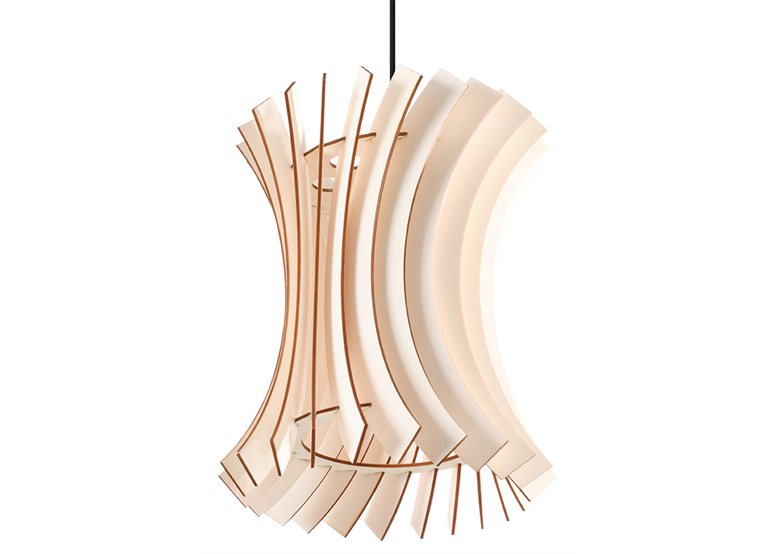 Pendant lamp ORIANA wood Sollux Lighting Peach Puff