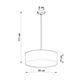 Pendant lamp ARENA 35 white Sollux Lighting Spanish Orange