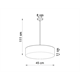 Pendant lamp ARENA 45 white Sollux Lighting Spanish Orange