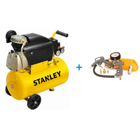 Kompresor olejowy 24 l + zestaw pneumatyczny 6 szt. Stanley FCCC404STN005-ECO